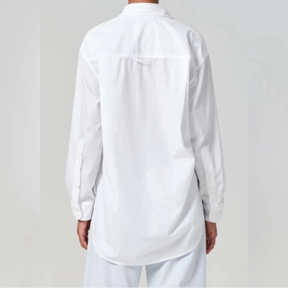 Citizens Of Humanity Kayla Shirt in Optic White Size M NWOT - Picture 2 of 6